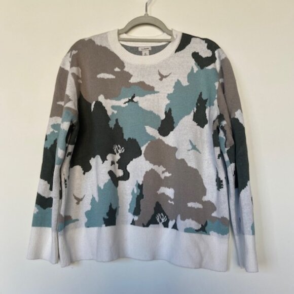 Large Cotton/Cashmere Blend L.L. Bean Sweater - Picture 1 of 6